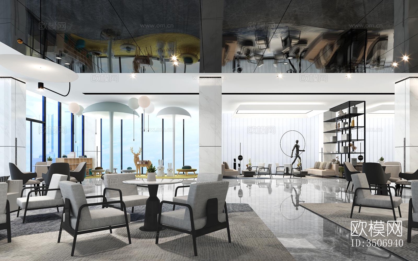 现代售楼处效果图下载（渲染图6）