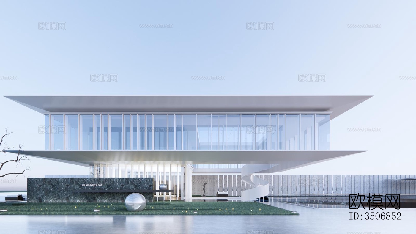 现代售楼处效果图下载（渲染图4）