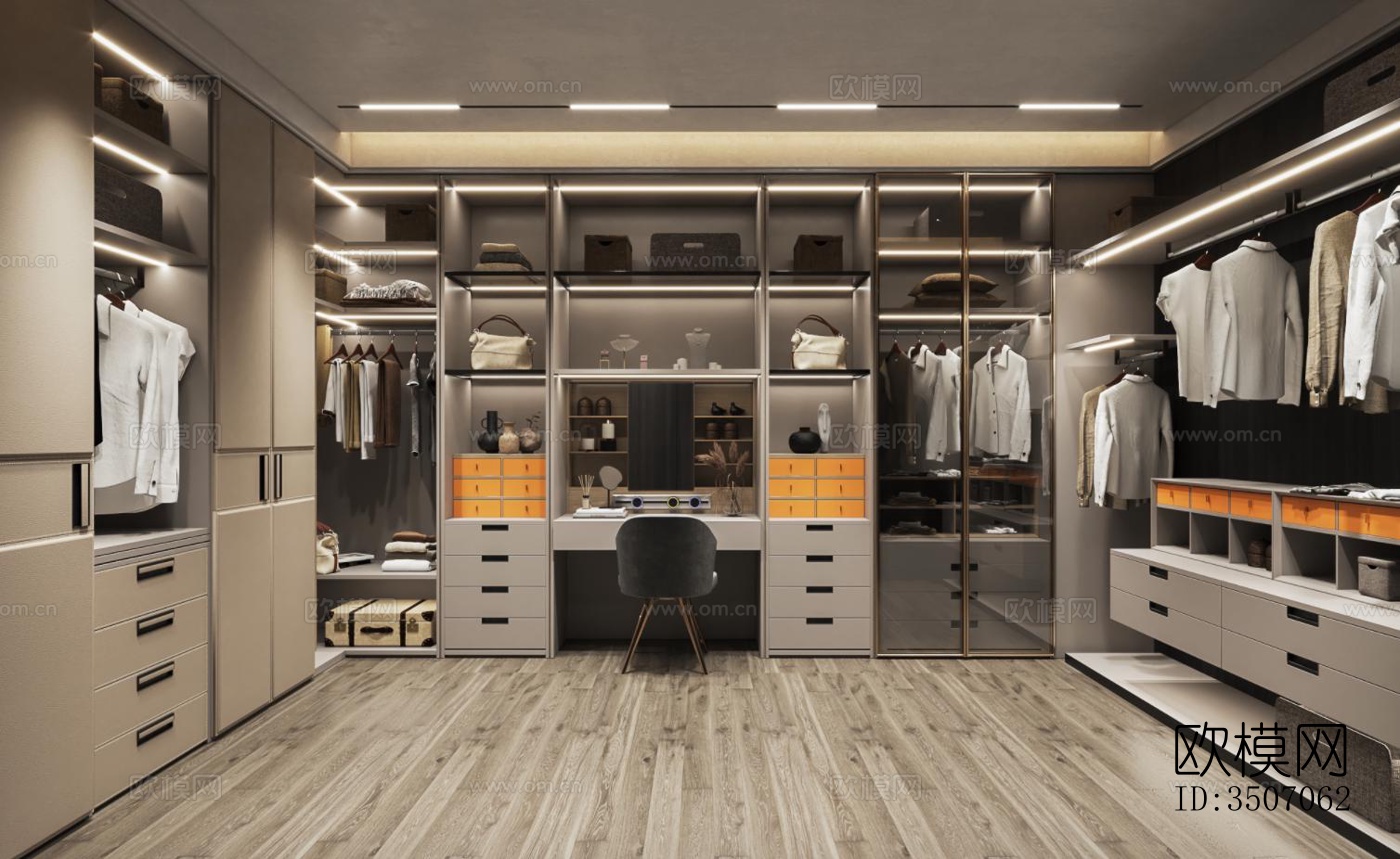 现代大平层效果图下载（渲染图8）