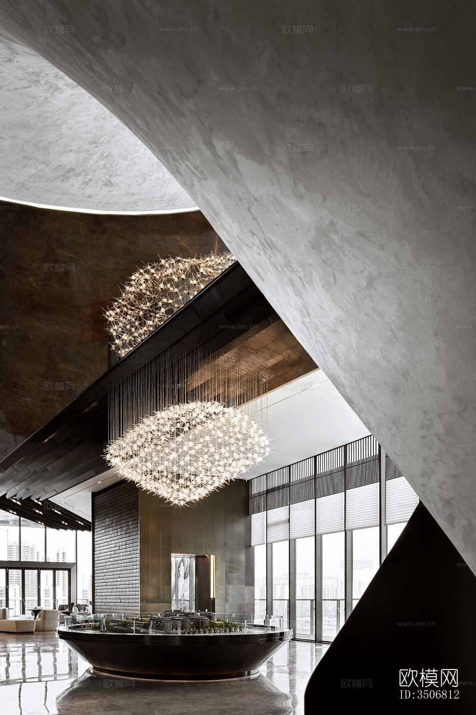 现代售楼处效果图下载（渲染图7）