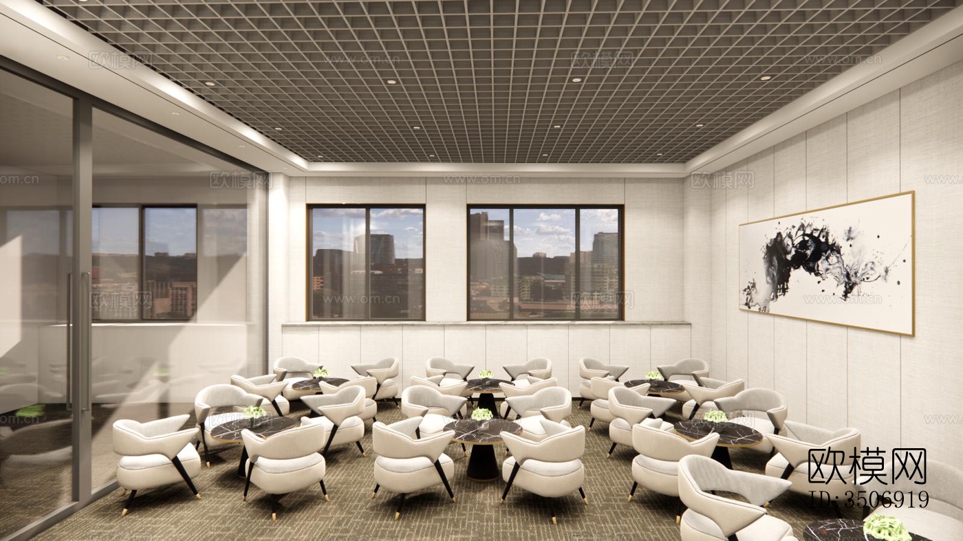 现代售楼处效果图下载（渲染图3）