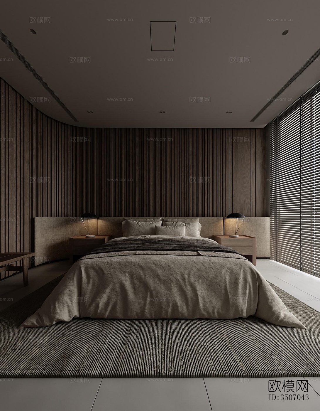 现代大平层效果图下载（渲染图3）