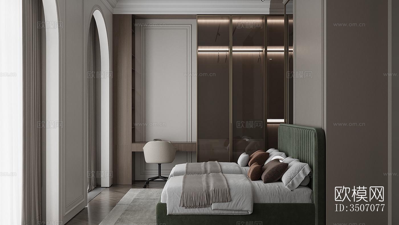 现代大平层效果图下载（渲染图11）