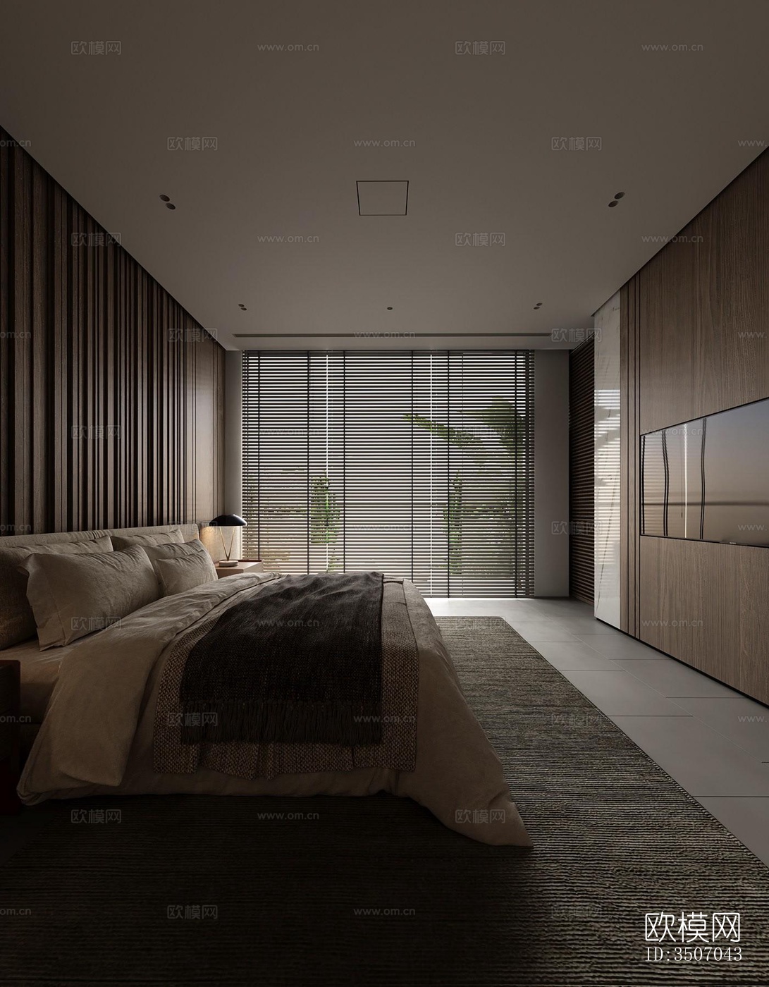 现代大平层效果图下载（渲染图4）