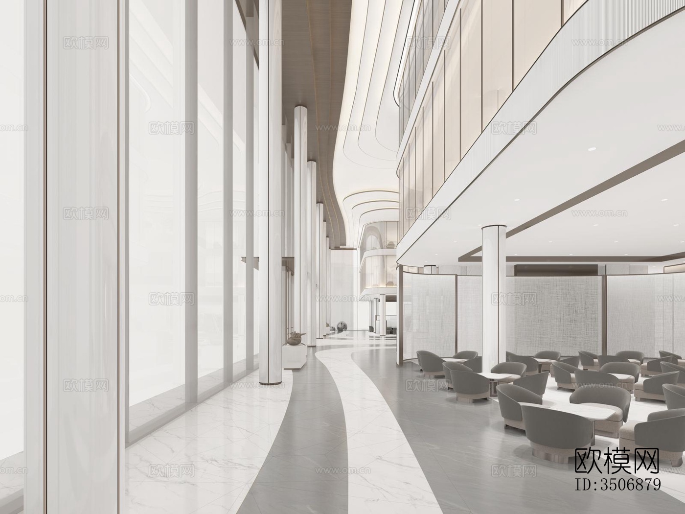 现代售楼处效果图下载（渲染图12）