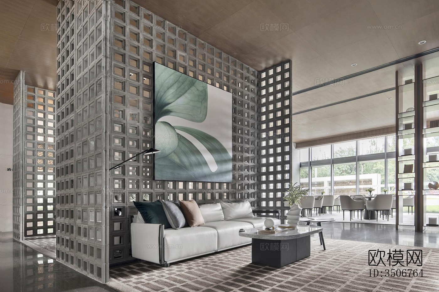 现代售楼处效果图下载（渲染图8）