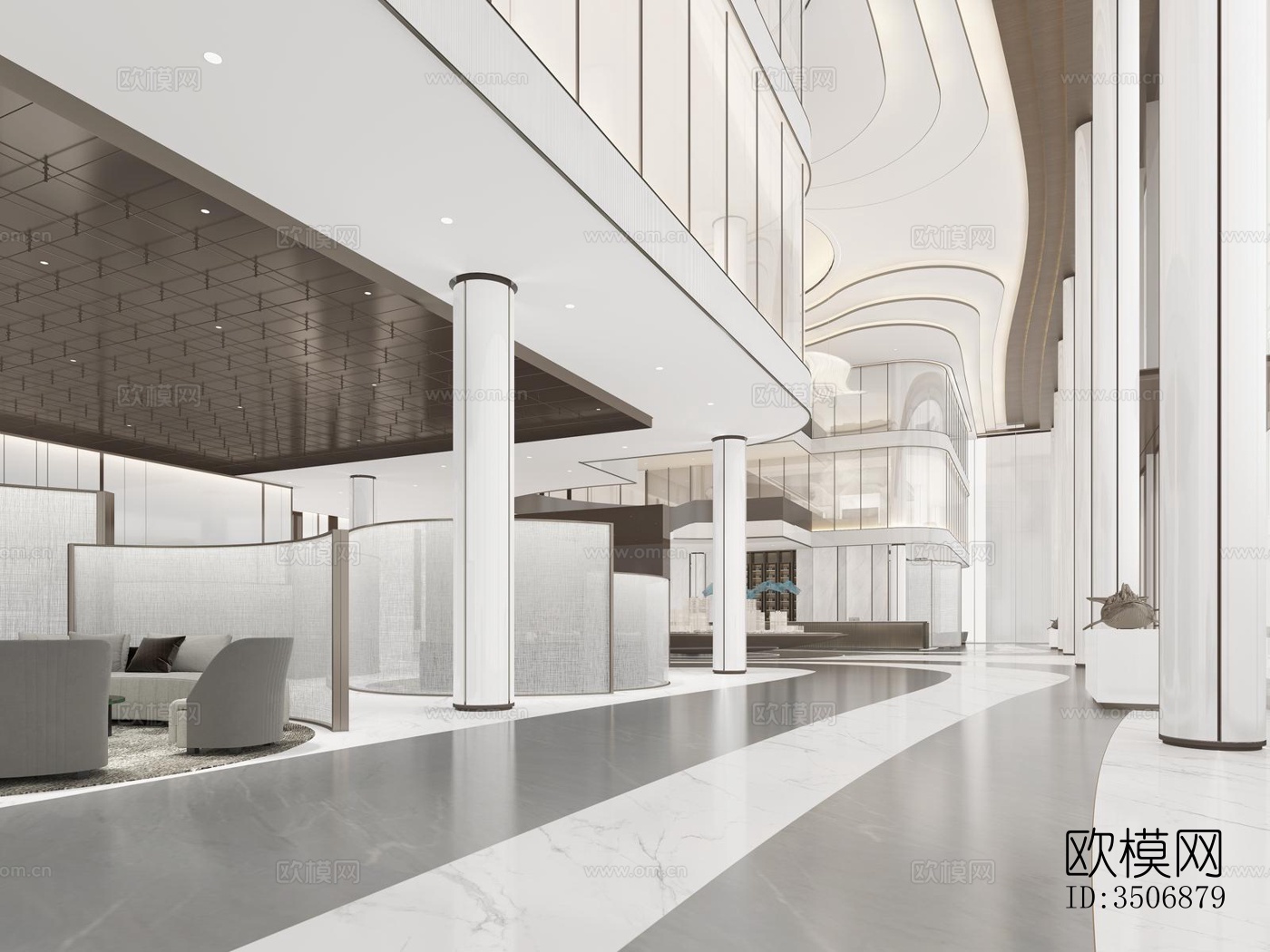 现代售楼处效果图下载（渲染图16）