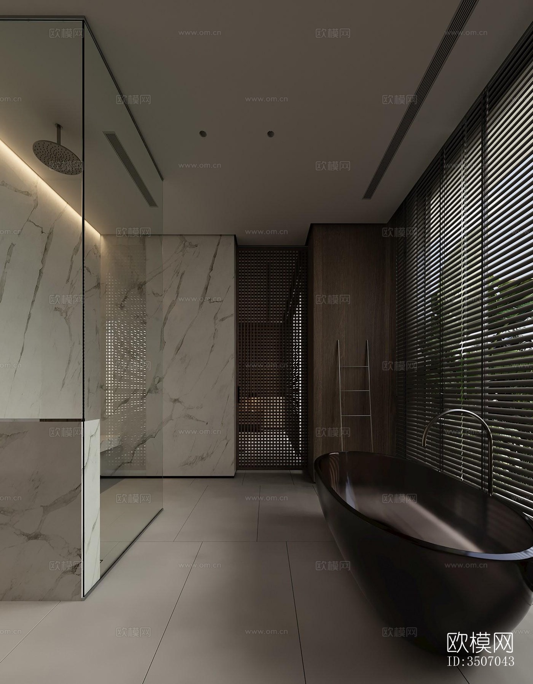 现代大平层效果图下载（渲染图12）