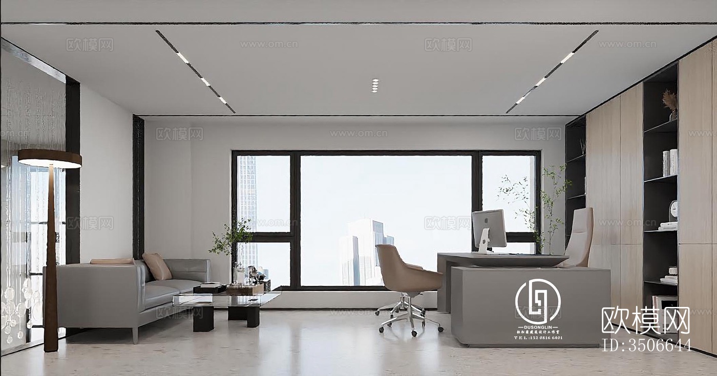 现代售楼处效果图下载（渲染图5）