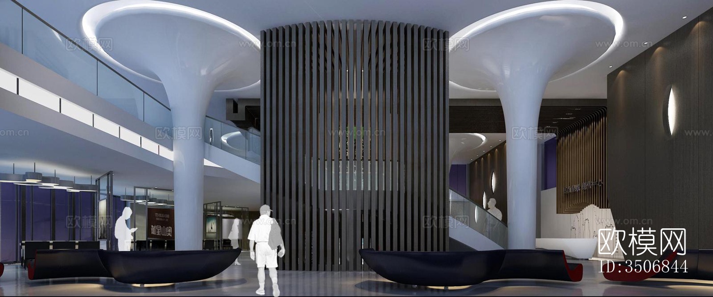 现代售楼处效果图下载（渲染图3）