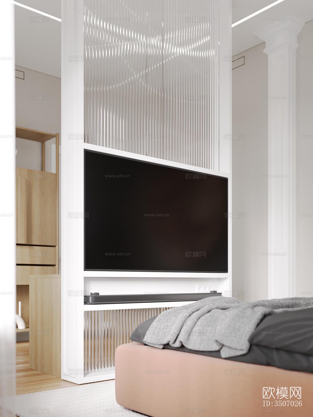 现代大平层效果图下载（渲染图5）