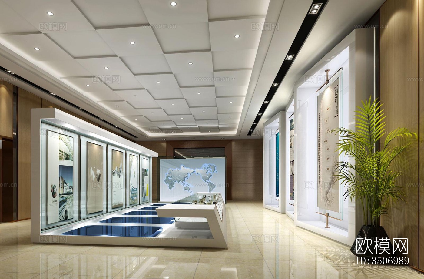 现代售楼处效果图下载（渲染图4）