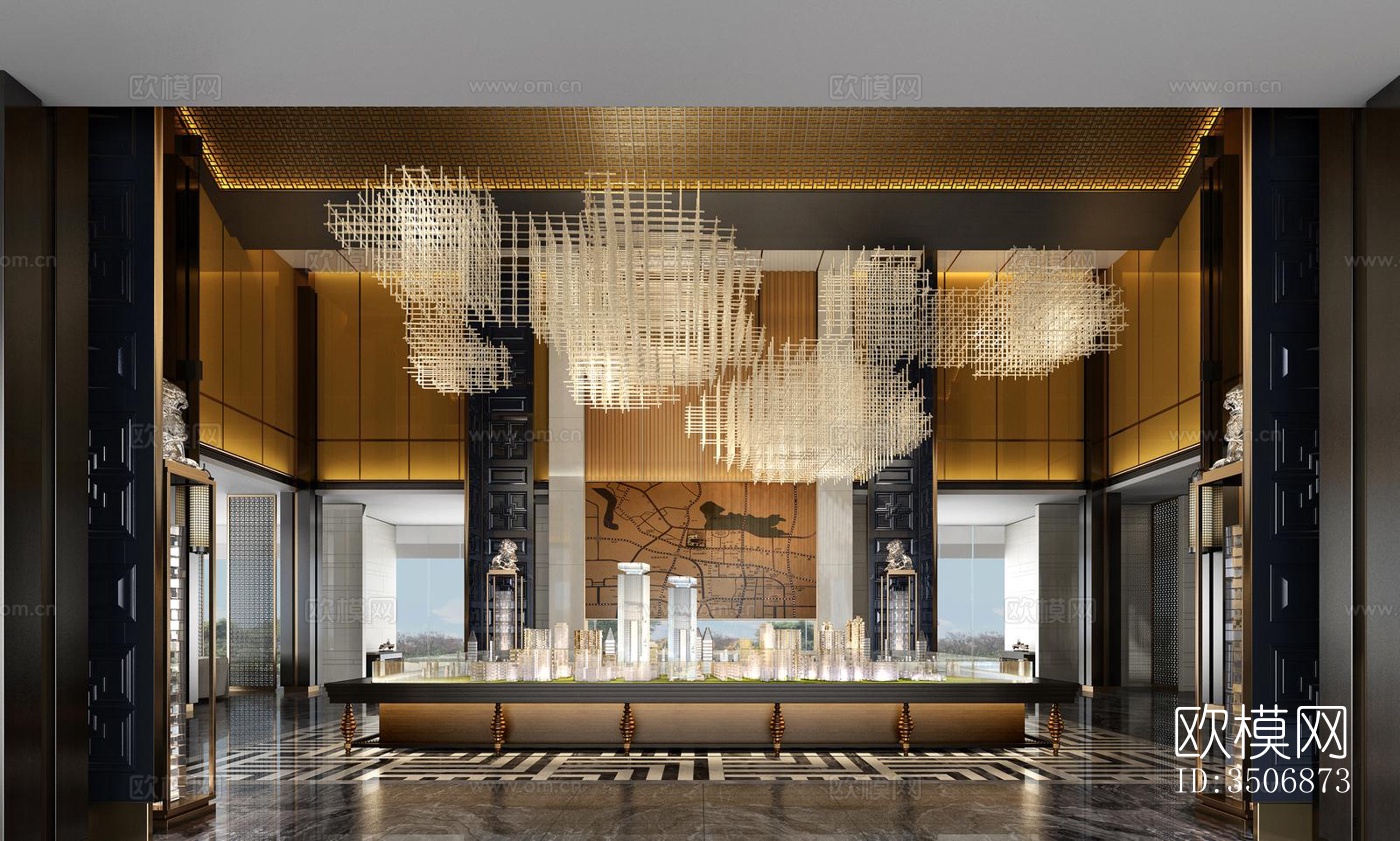 现代售楼处效果图下载（渲染图6）