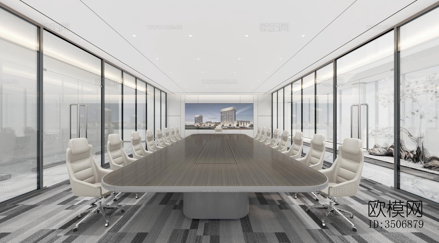 现代售楼处效果图下载（渲染图2）