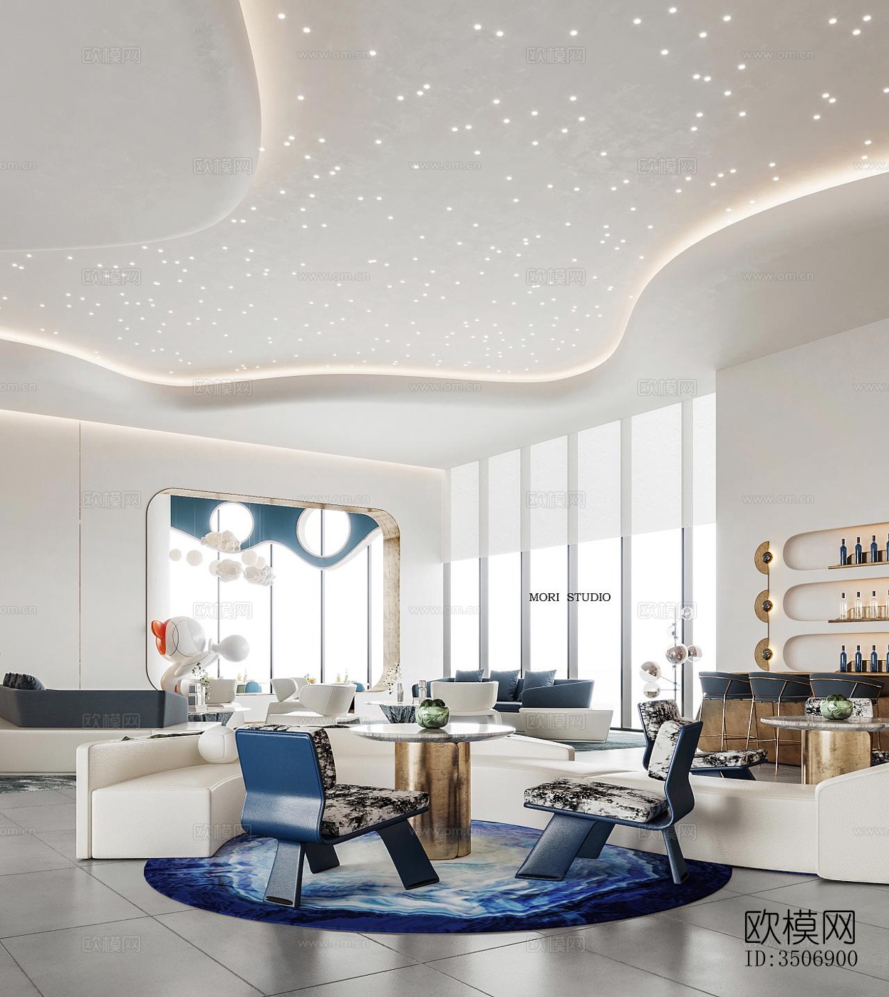 现代售楼处效果图下载（渲染图2）