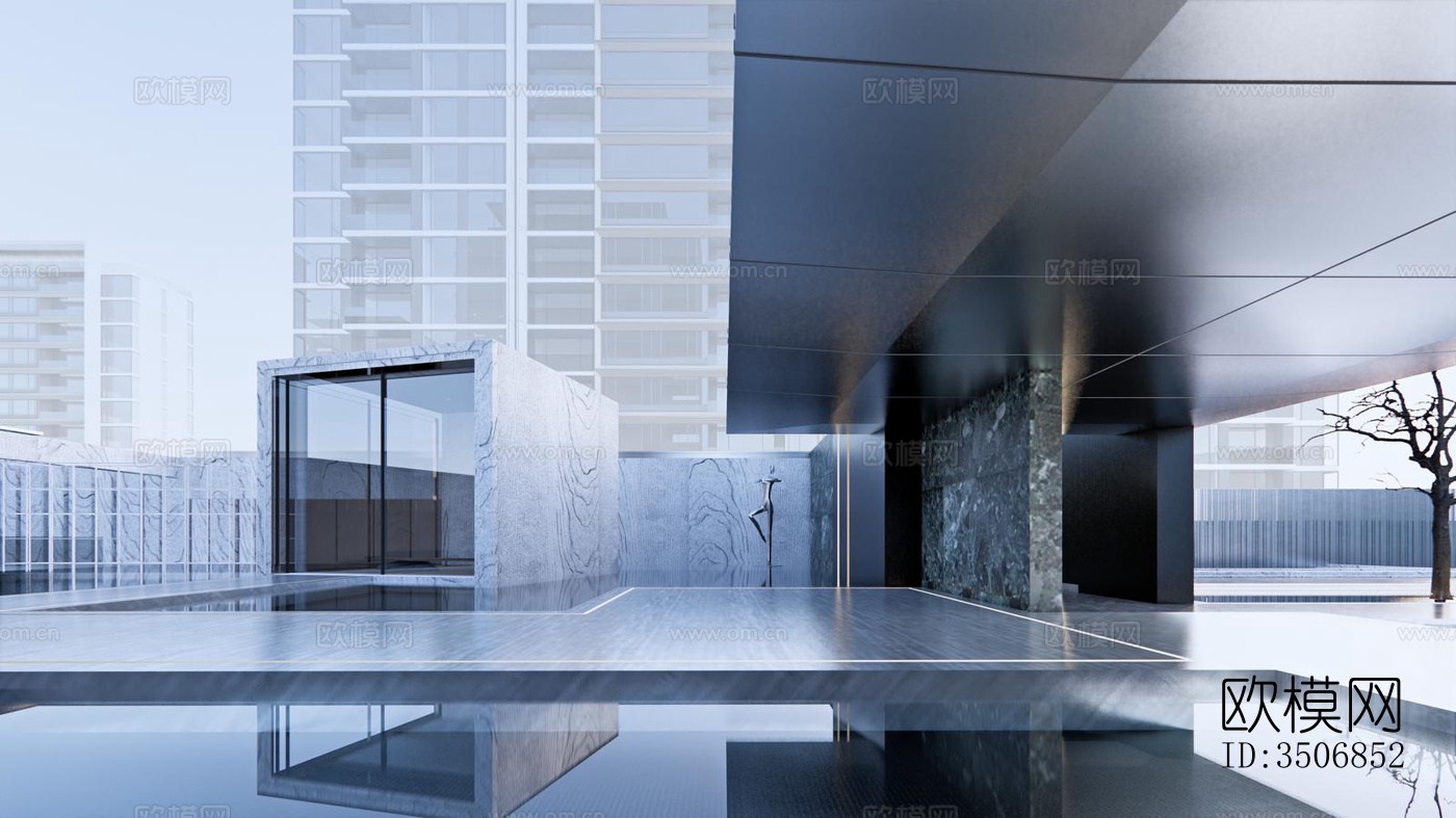 现代售楼处效果图下载（渲染图7）