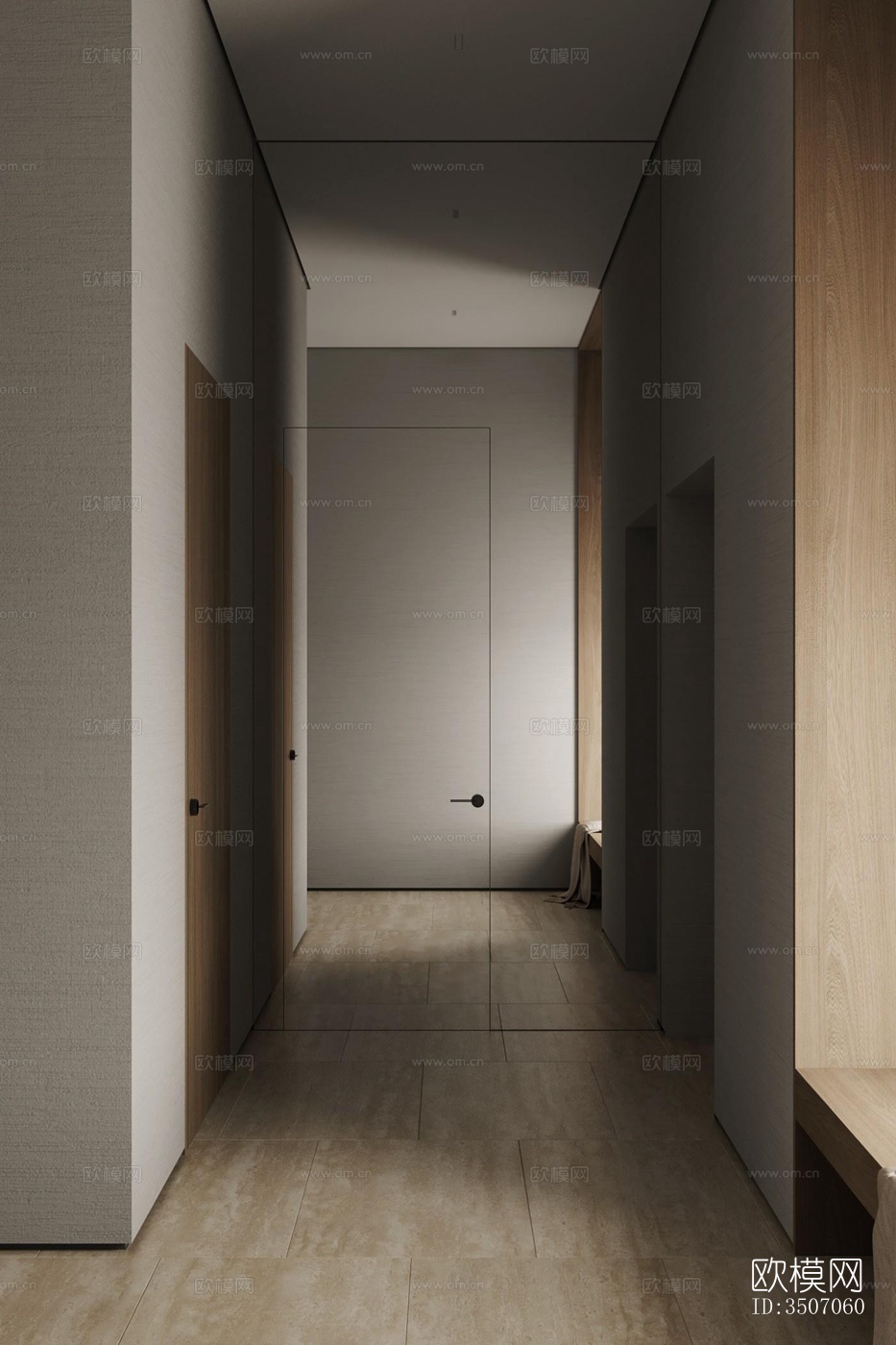 现代大平层效果图下载（渲染图15）