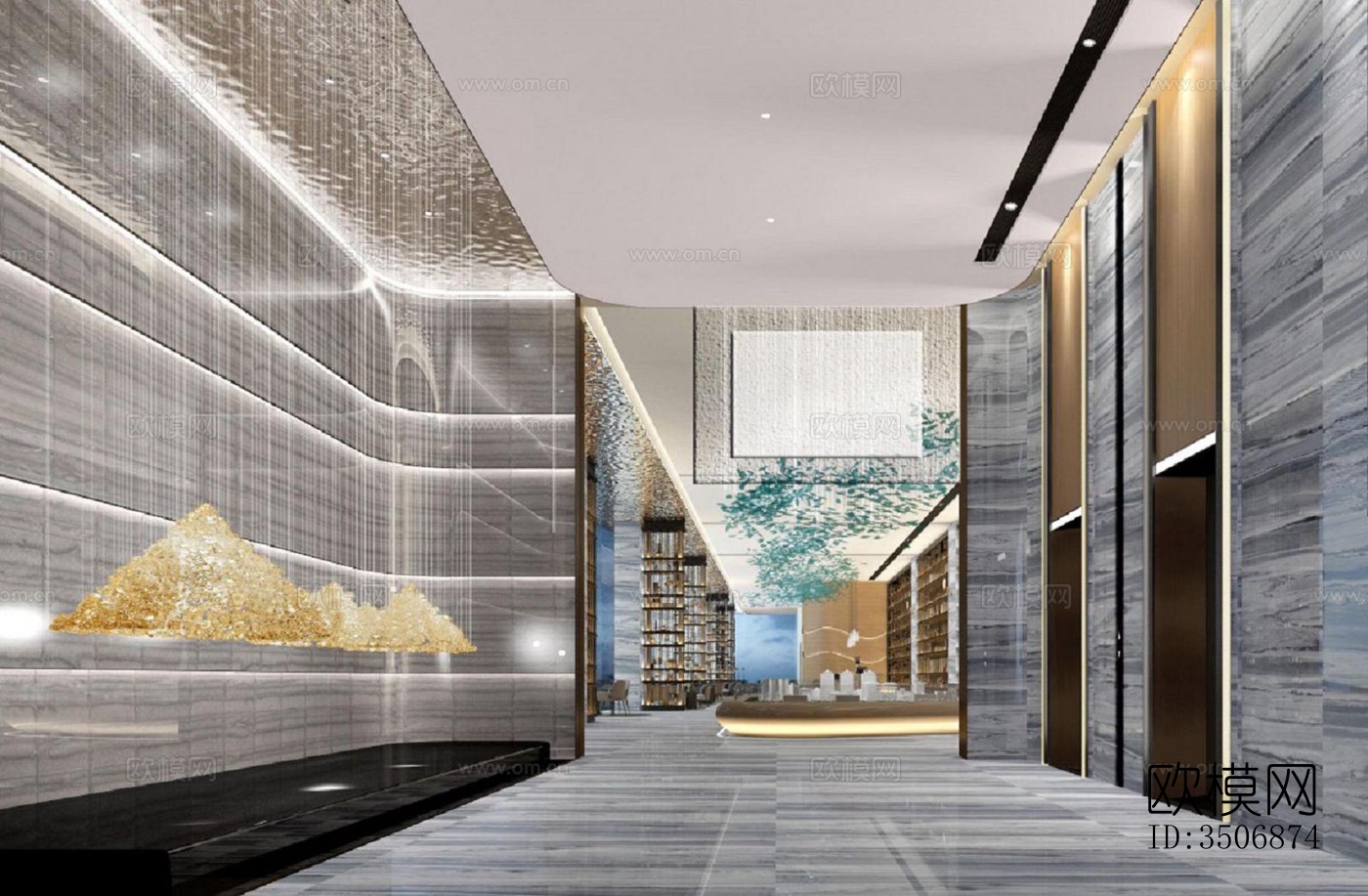 现代售楼处效果图下载（渲染图4）