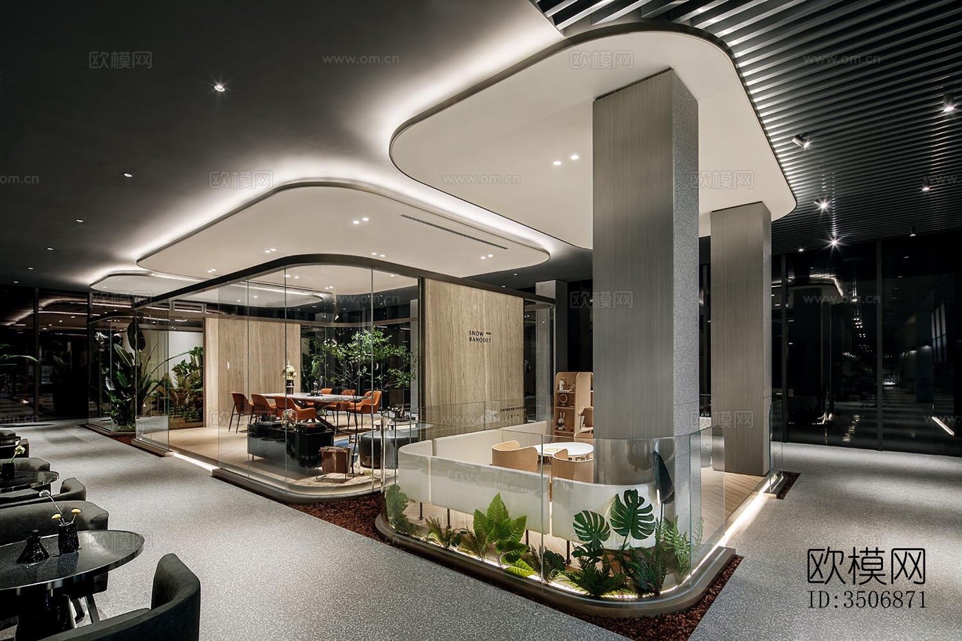 现代售楼处效果图下载（渲染图11）