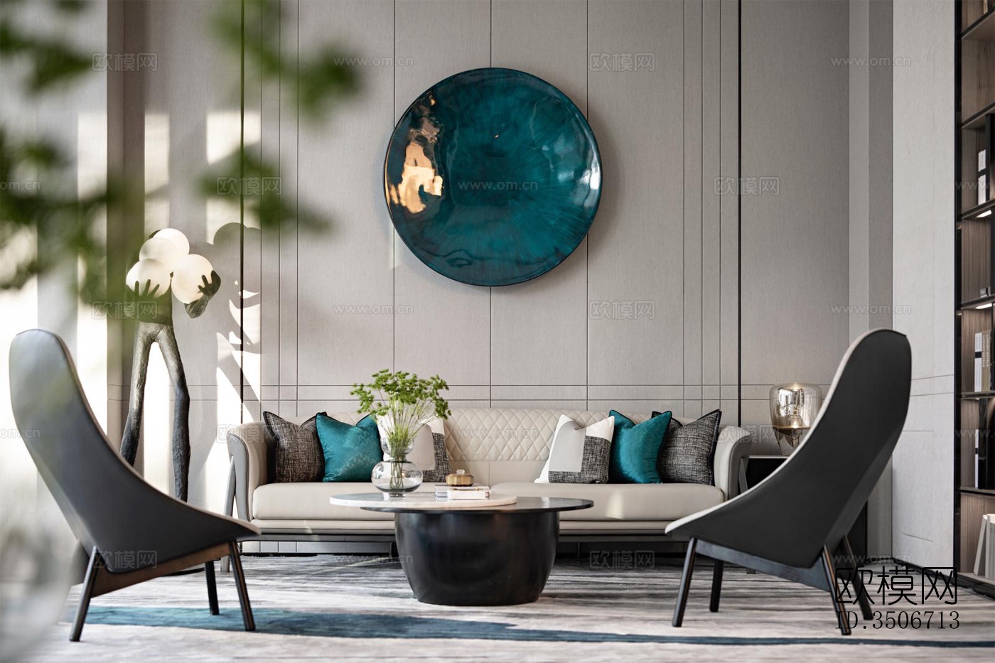 现代售楼处效果图下载（渲染图1）