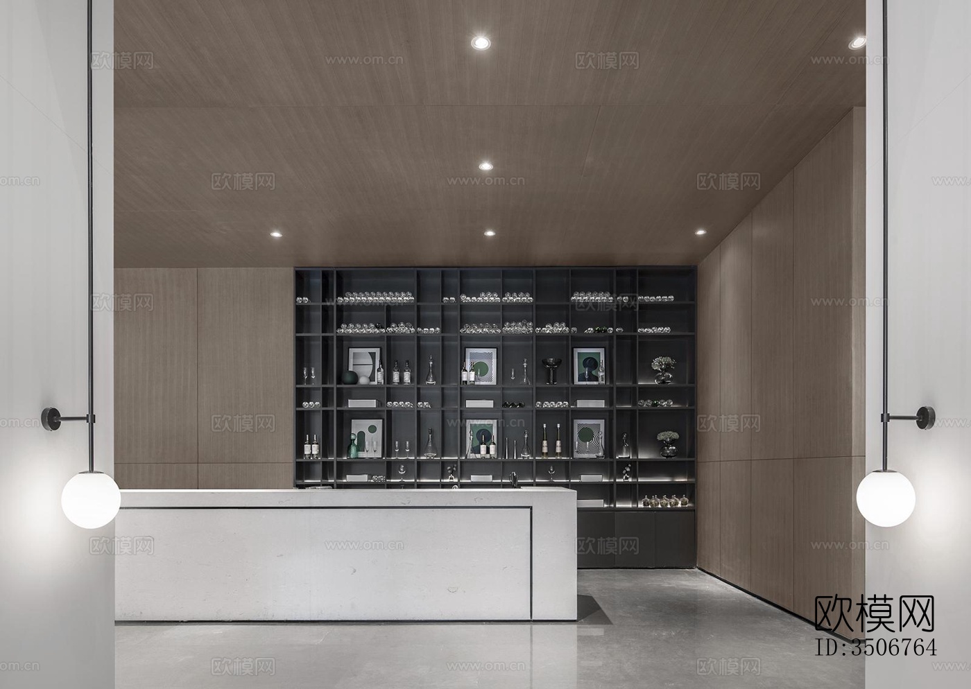 现代售楼处效果图下载（渲染图1）