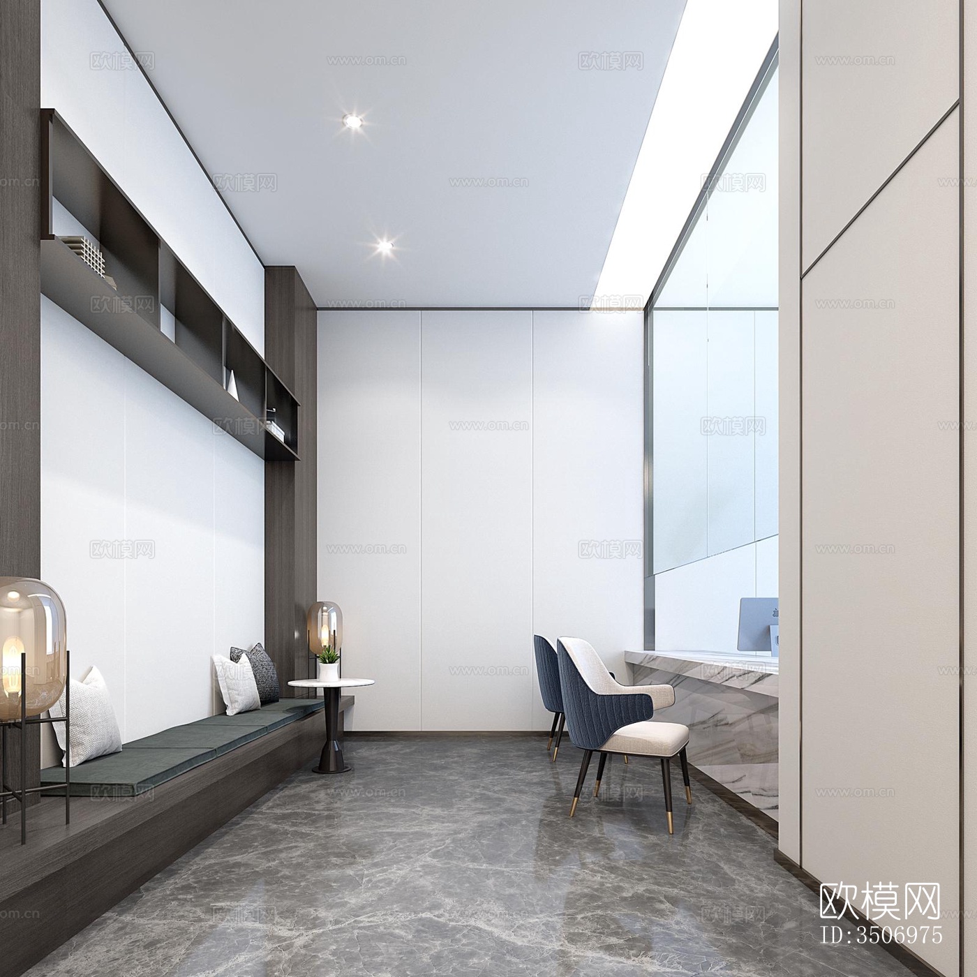 现代售楼处效果图下载（渲染图1）