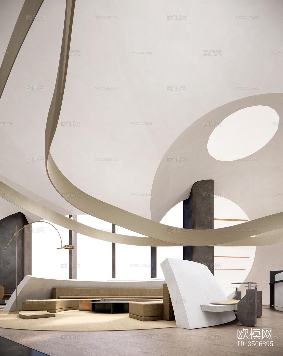 现代售楼处效果图下载（渲染图5）