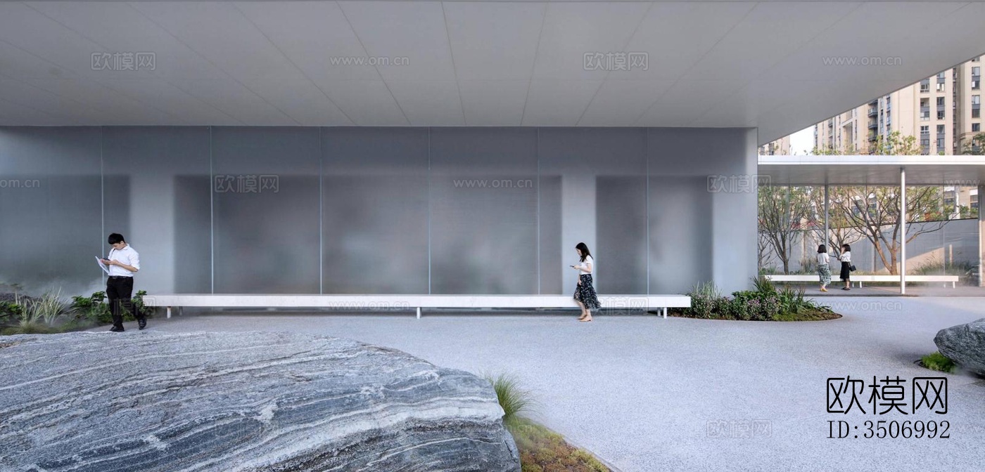 现代售楼处效果图下载（渲染图4）