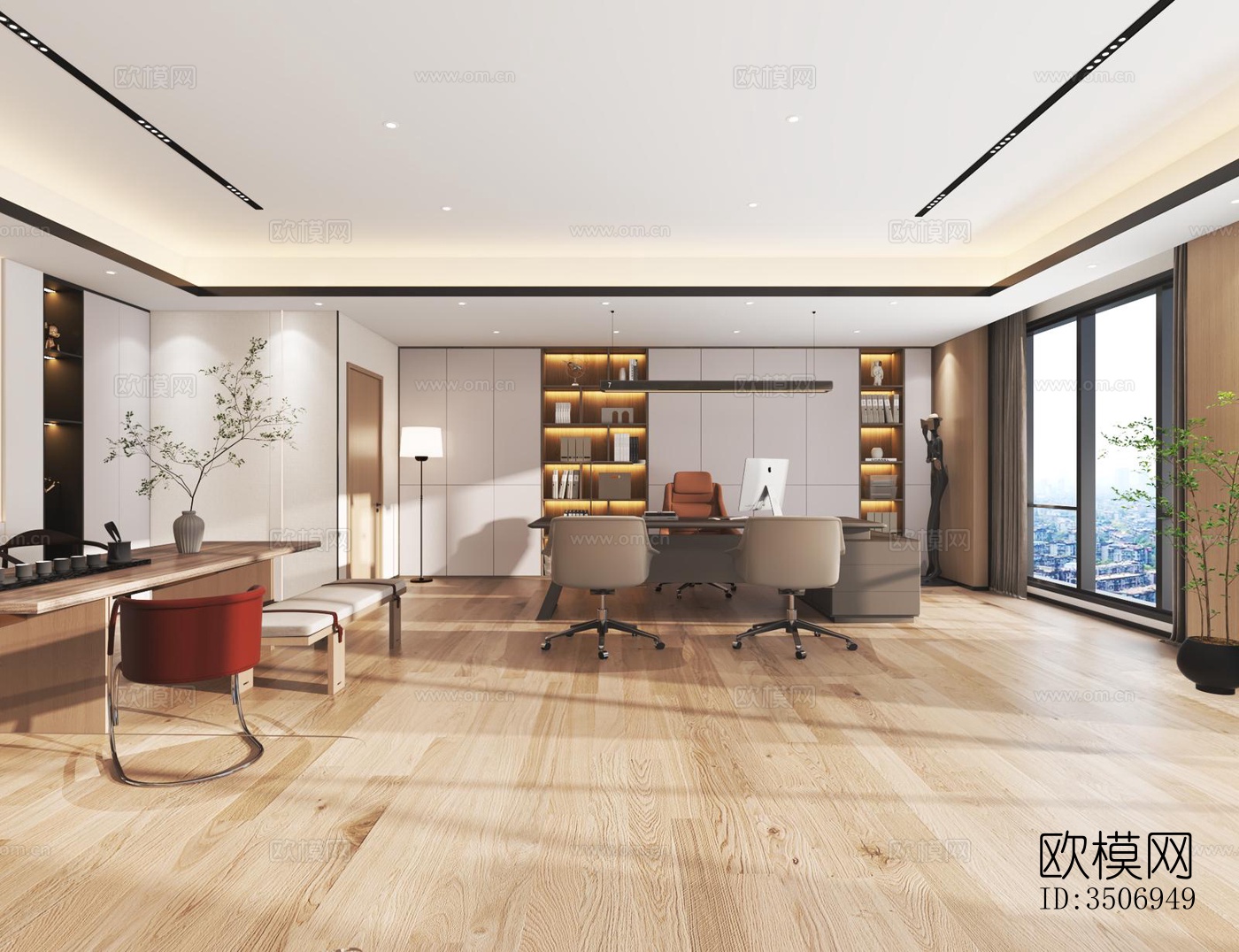 现代售楼处效果图下载（渲染图2）