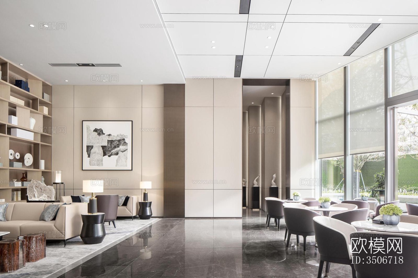 现代售楼处效果图下载（渲染图2）