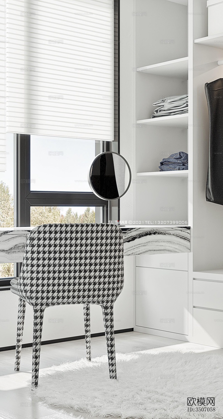 现代大平层效果图下载（渲染图3）