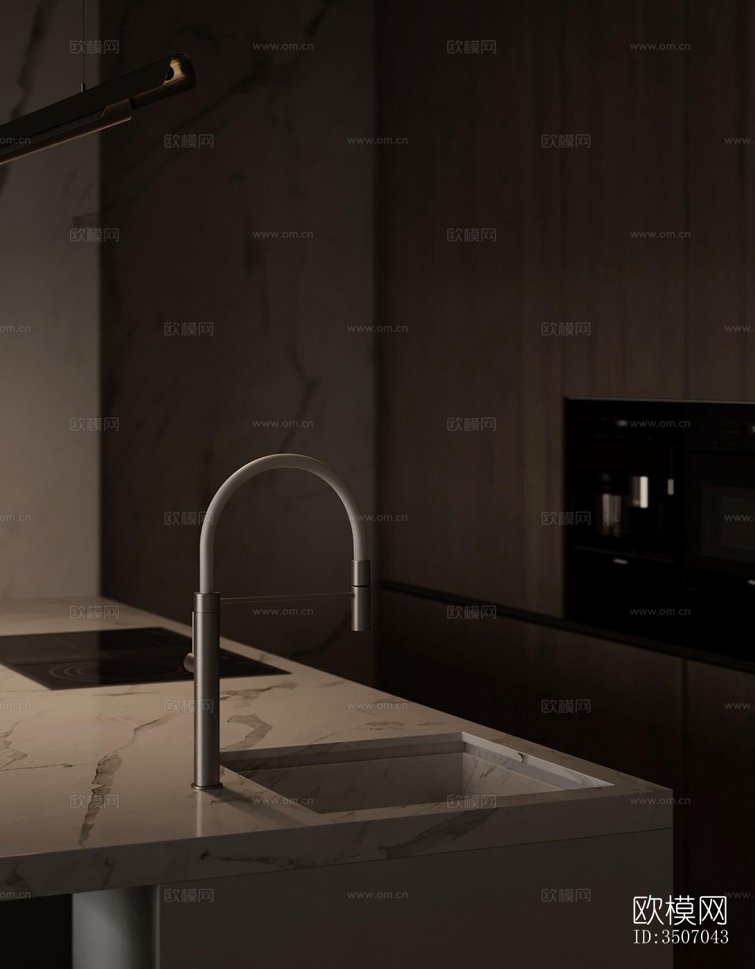 现代大平层效果图下载（渲染图18）