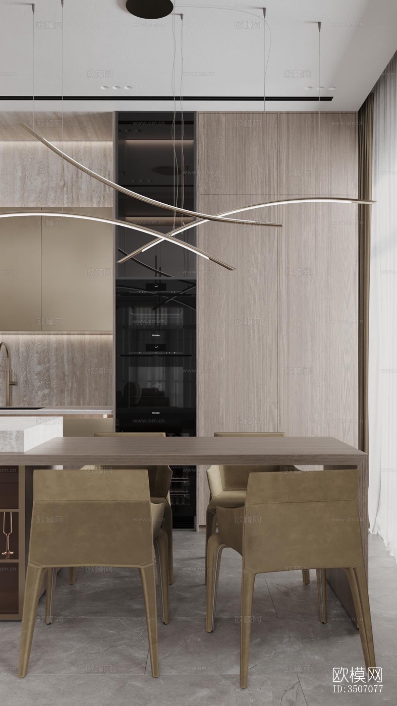 现代大平层效果图下载（渲染图5）