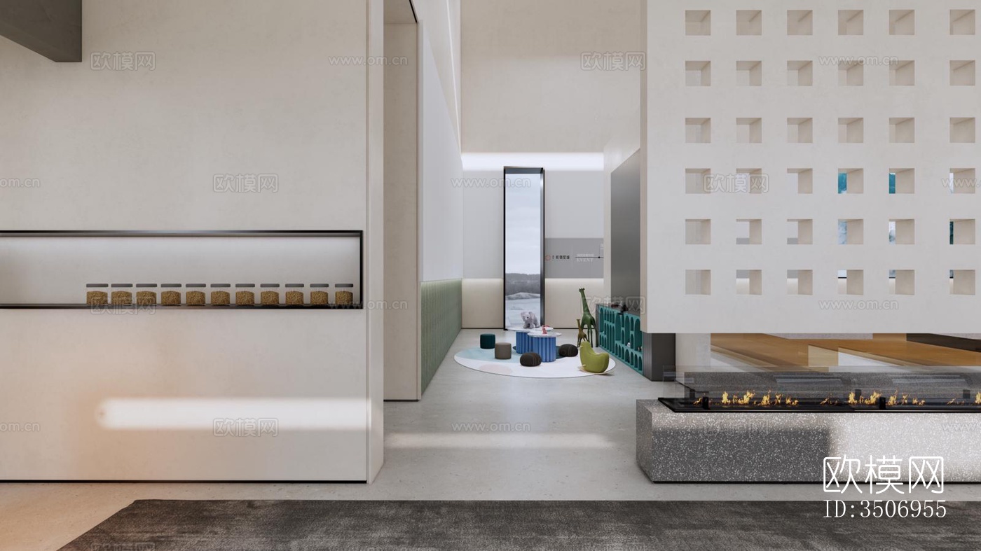 现代售楼处效果图下载（渲染图9）