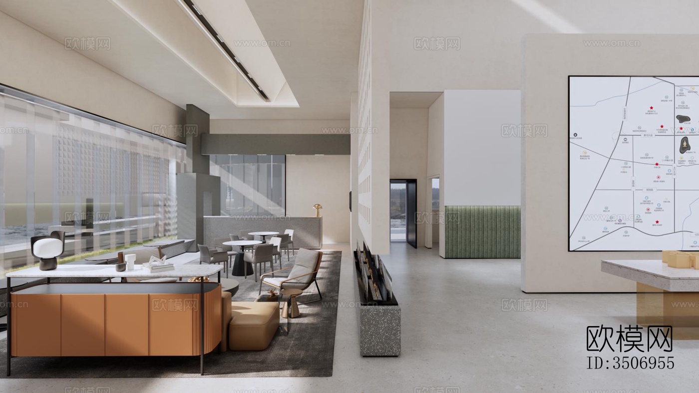 现代售楼处效果图下载（渲染图6）