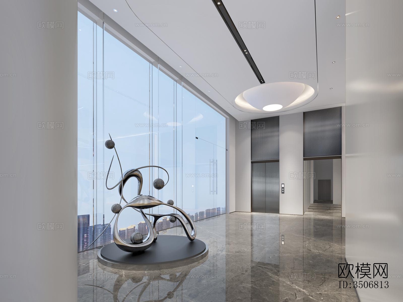 现代售楼处效果图下载（渲染图4）