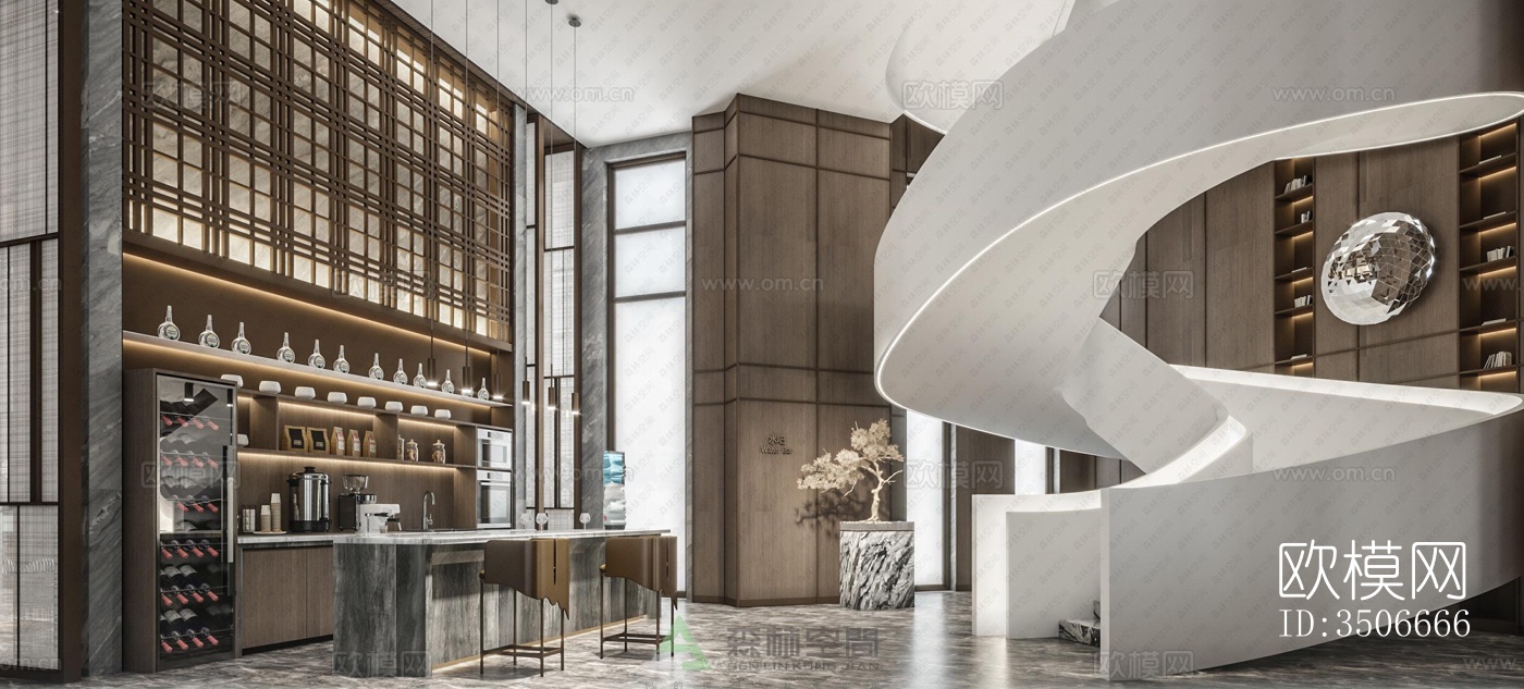 现代售楼处效果图下载（渲染图7）