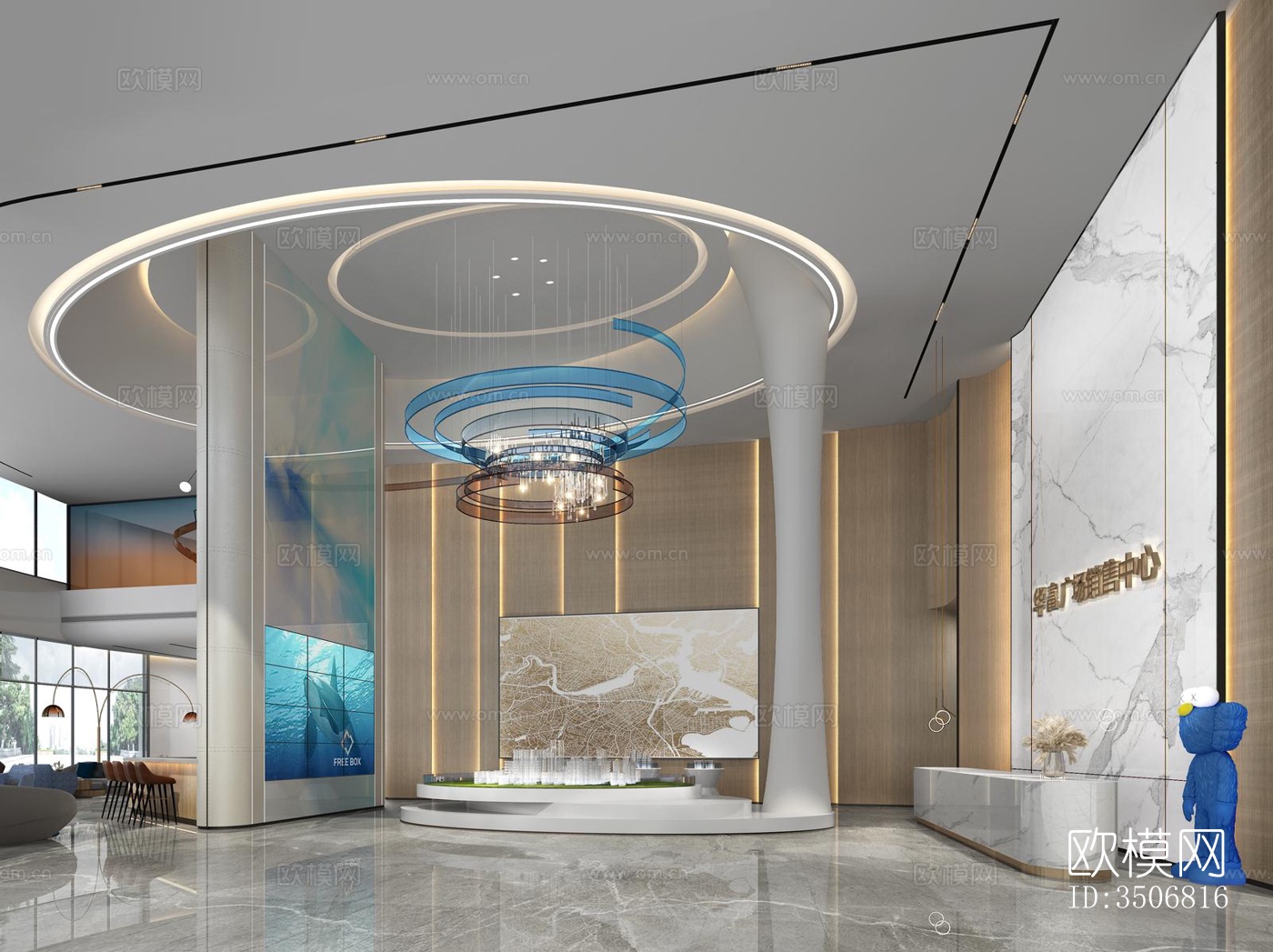 现代售楼处效果图下载（渲染图4）