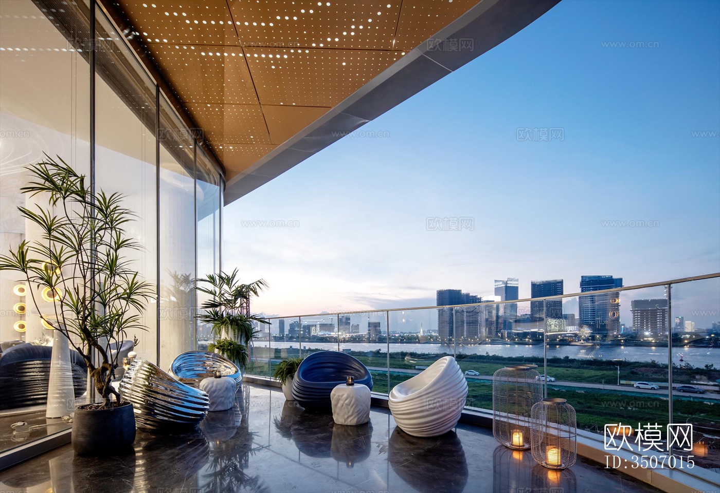 现代售楼处效果图下载（渲染图5）