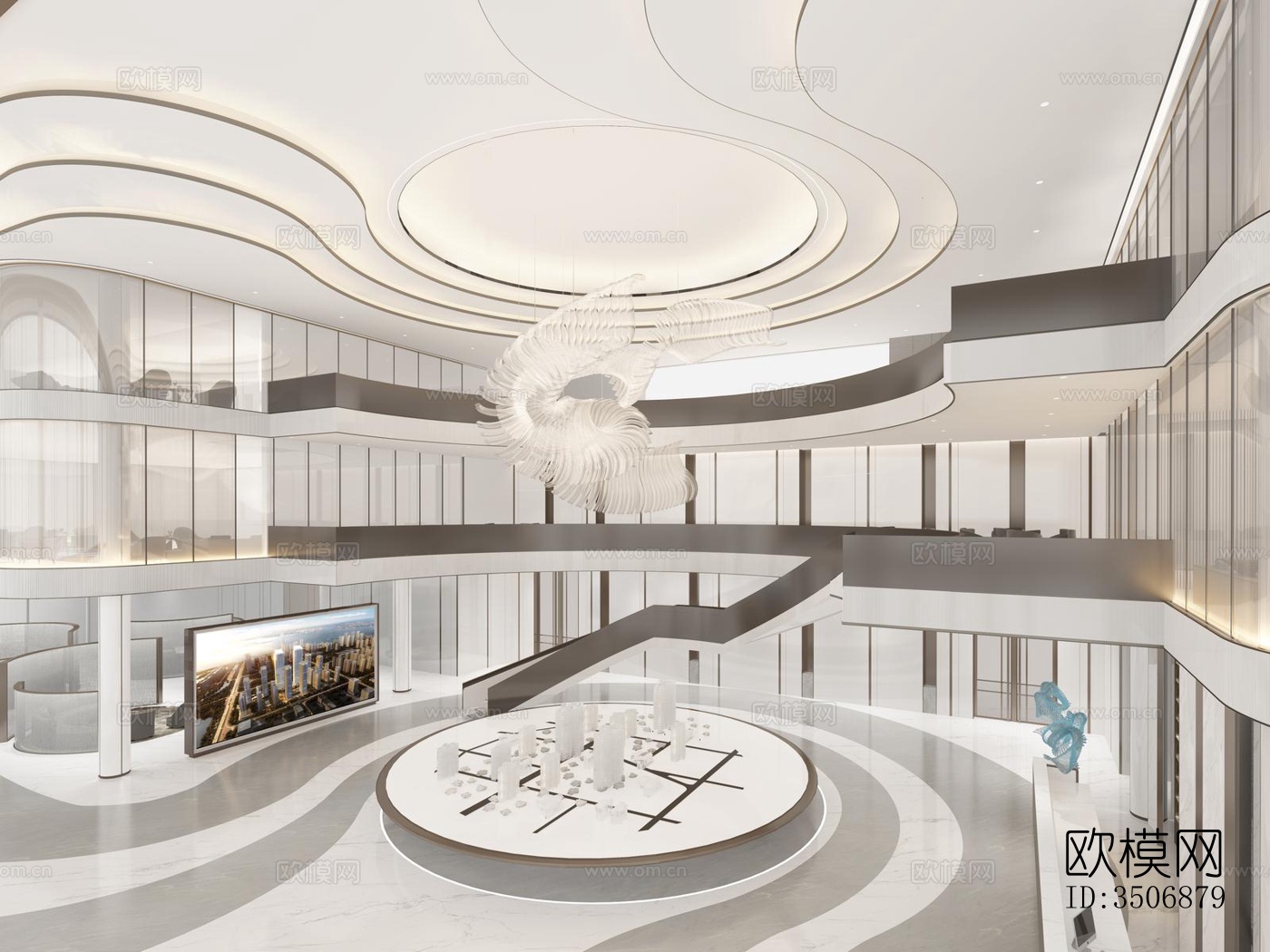 现代售楼处效果图下载（渲染图8）