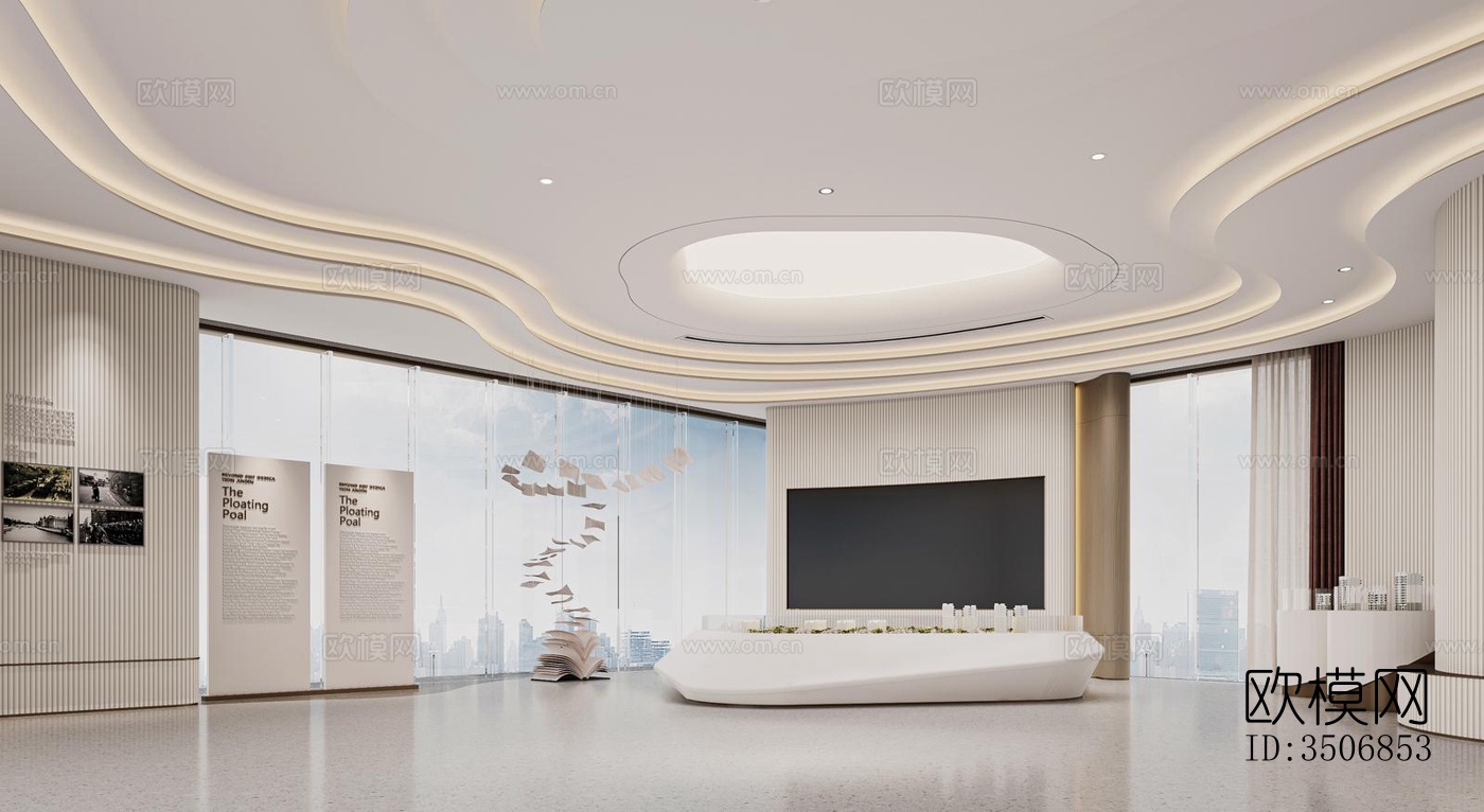 现代售楼处效果图下载（渲染图3）