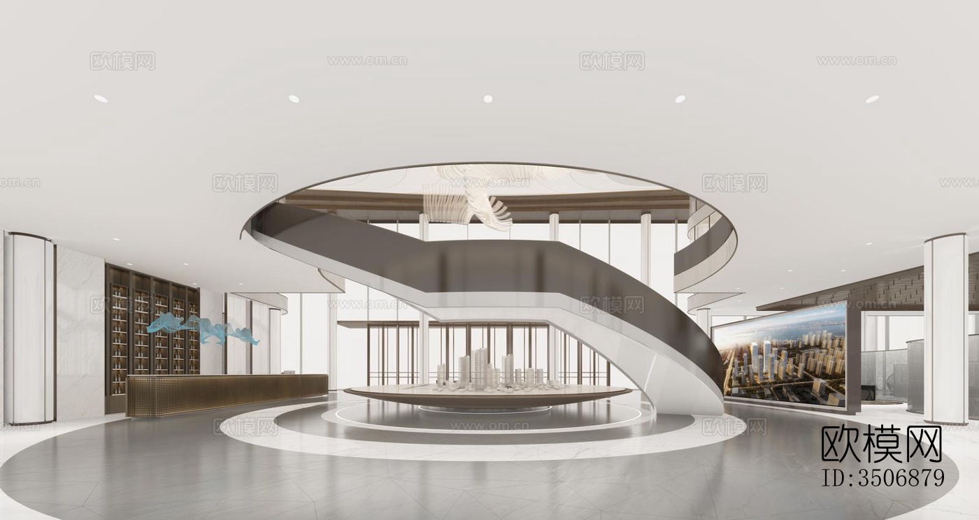 现代售楼处效果图下载（渲染图6）