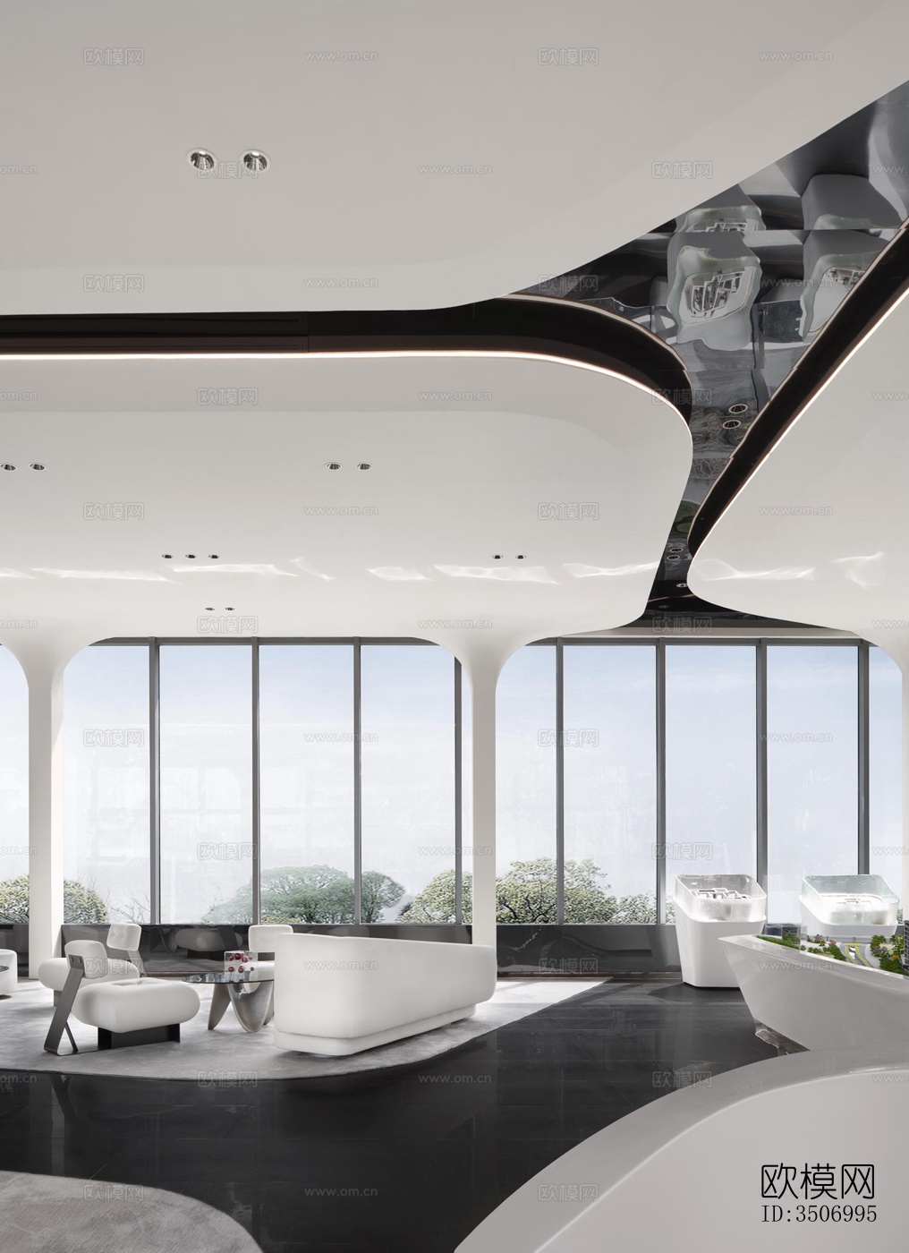 现代售楼处效果图下载（渲染图8）