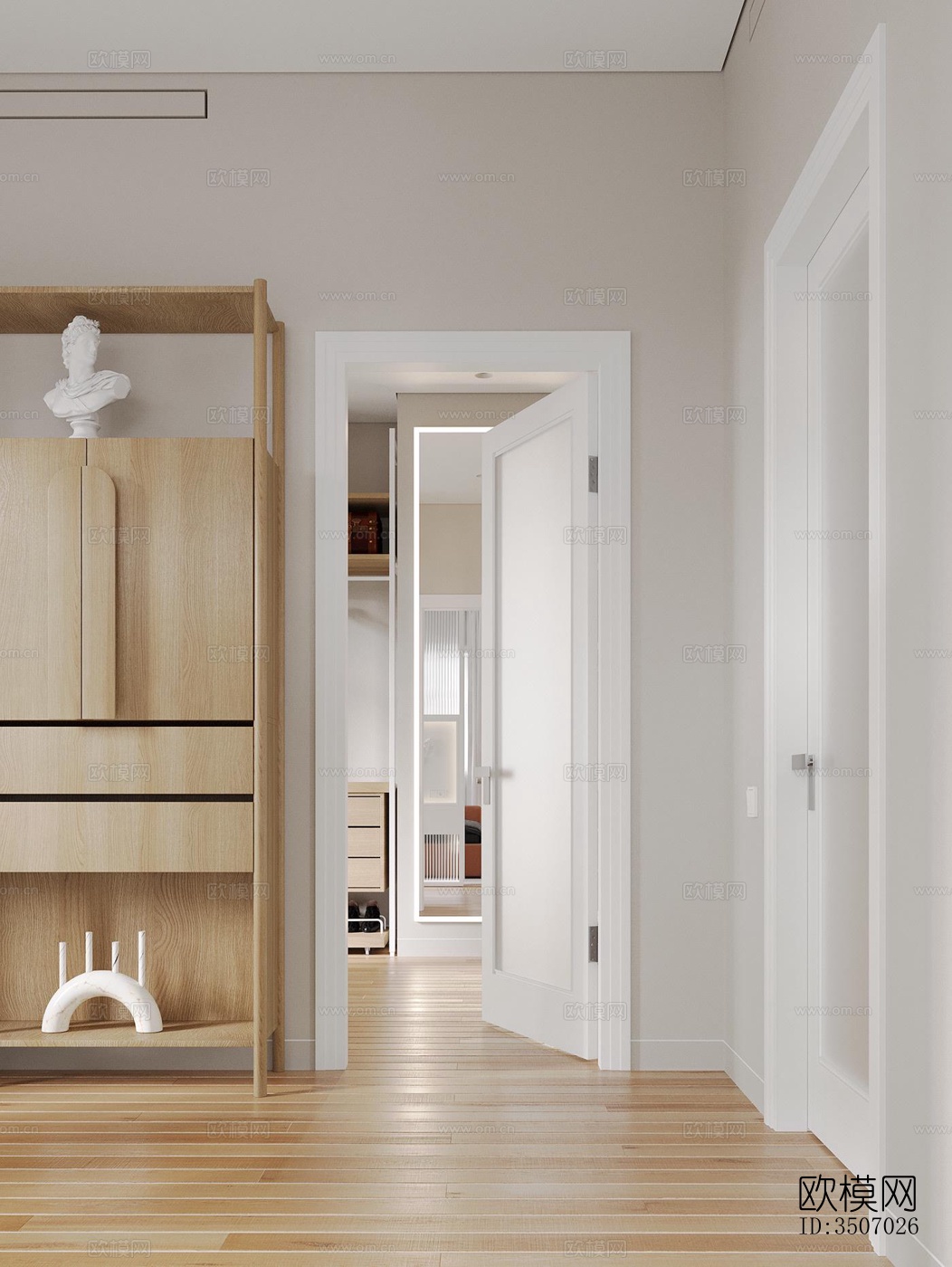 现代大平层效果图下载（渲染图8）