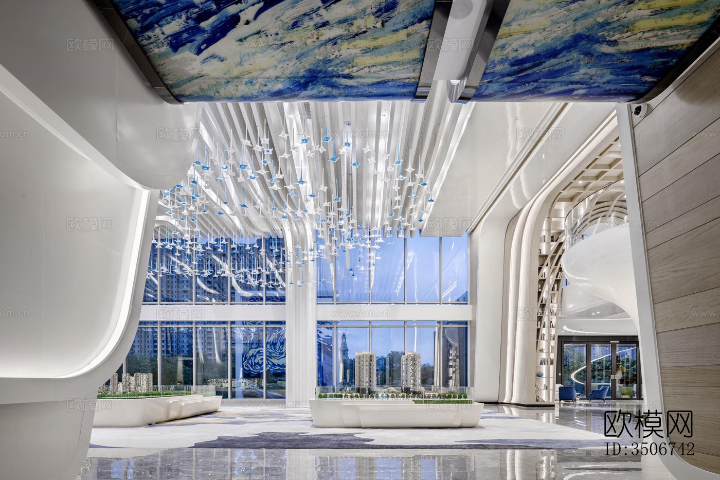 现代售楼处效果图下载（渲染图6）