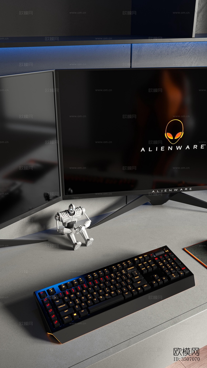 现代大平层效果图下载（渲染图4）