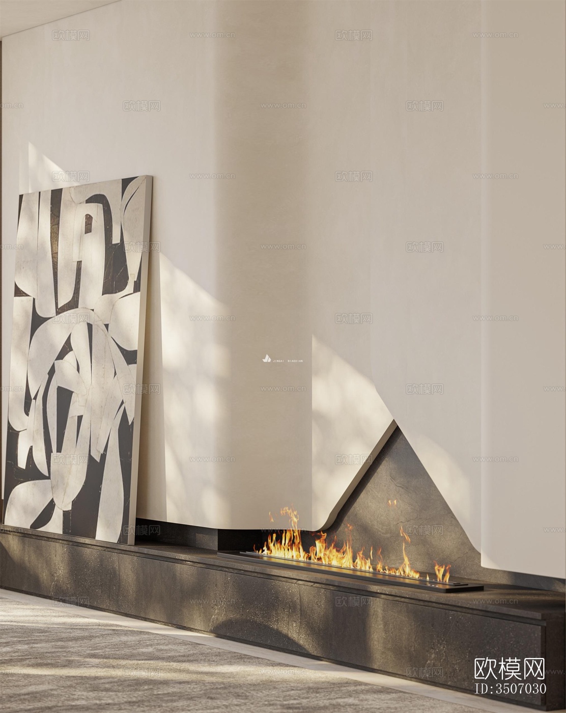 现代大平层效果图下载（渲染图11）