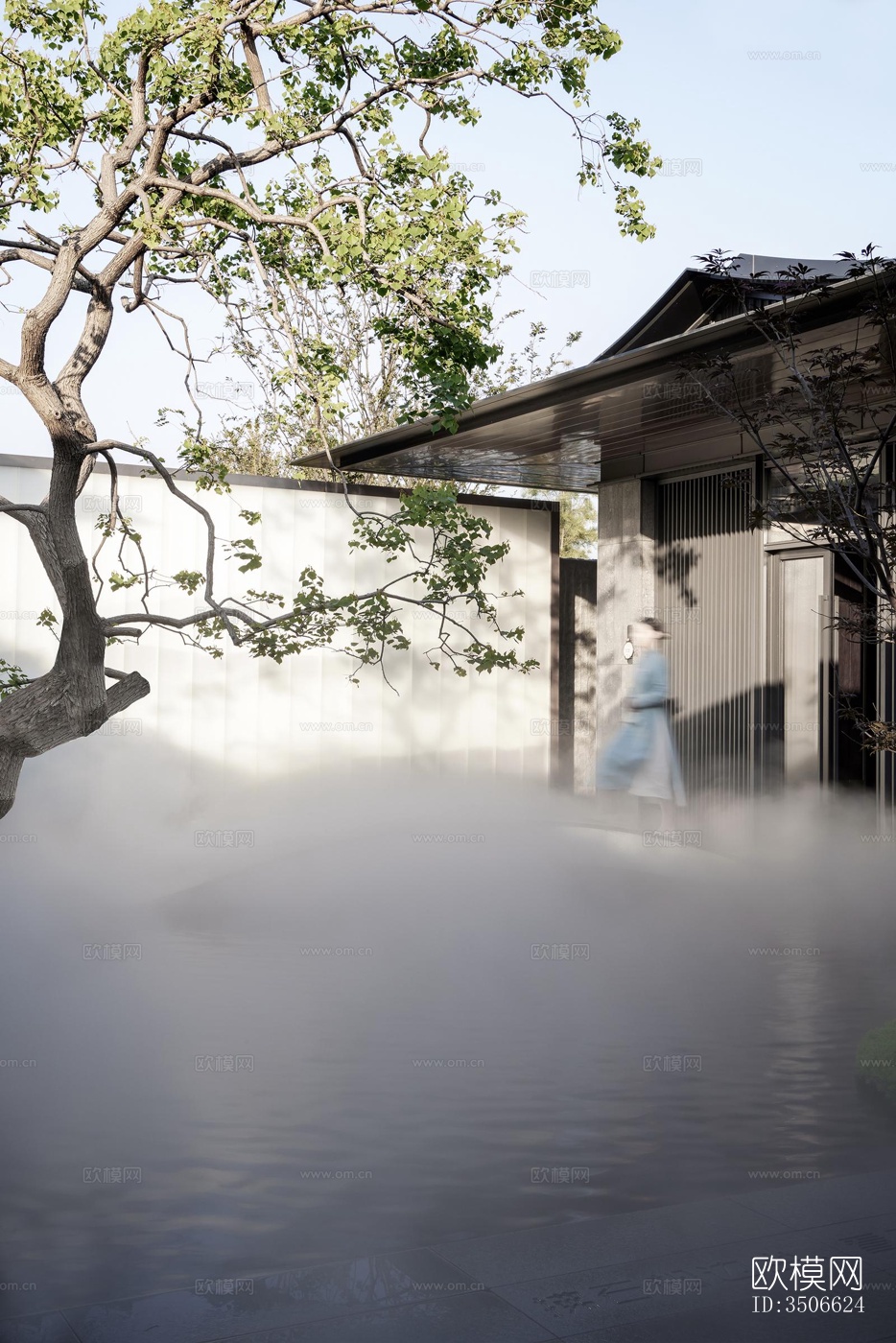 新中式售楼处效果图下载（渲染图4）