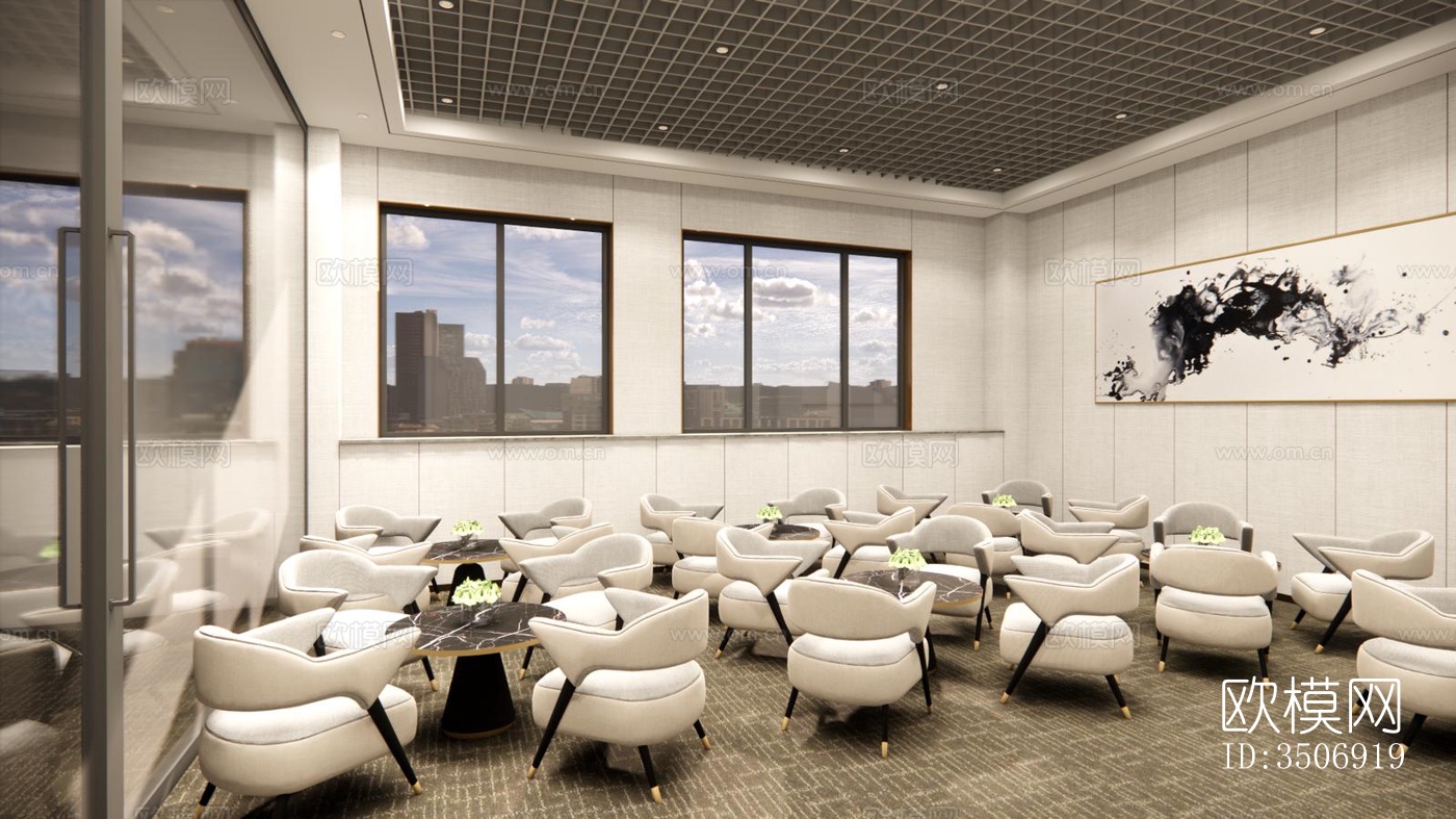 现代售楼处效果图下载（渲染图4）