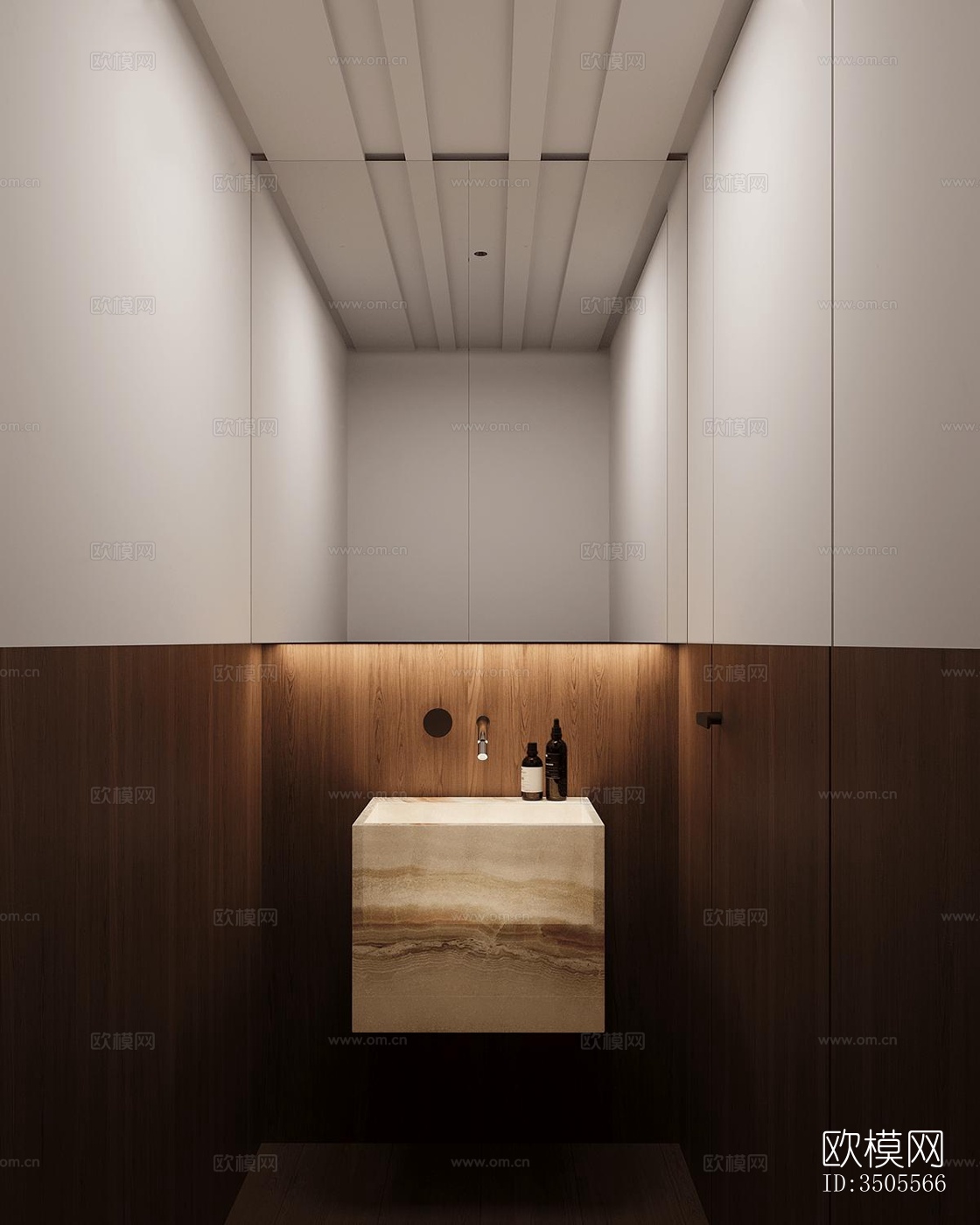 现代大平层效果图下载（渲染图5）